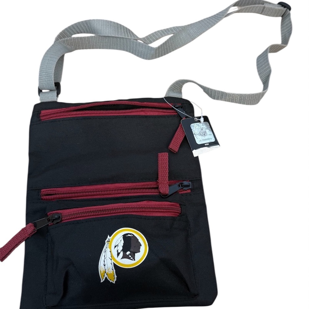 NFL Black and Red Messenger Bag with Logo